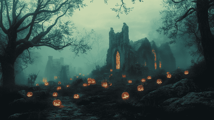 casa encantada de halloween