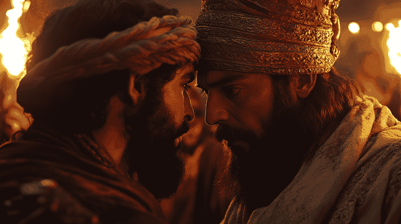 image with the moment before judas kiss