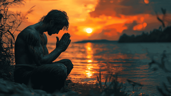 man praying